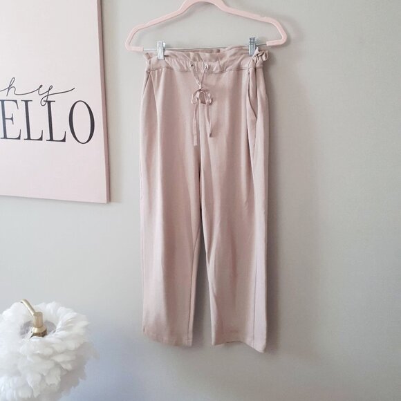 EUC Zara blush pink drawstring ruched detail joggers, S - Picture 4 of 4